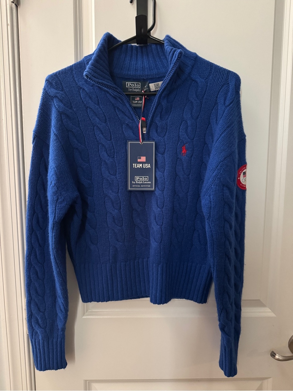 Polo by Ralph Lauren Women’s Cable-Knit Quarter-Zip Sweater - Royal Blue